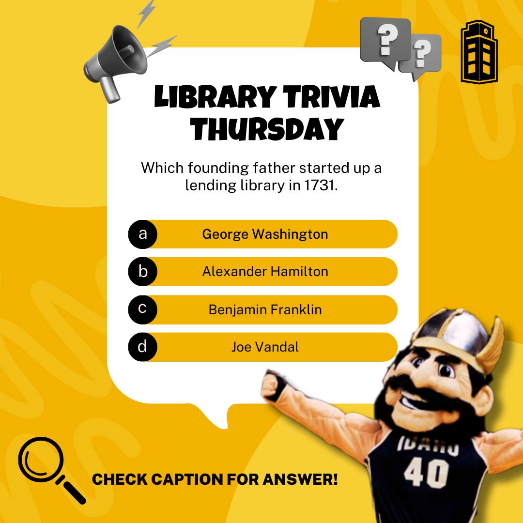 📚 UI Library Trivia... - University of Idaho Library | Facebook