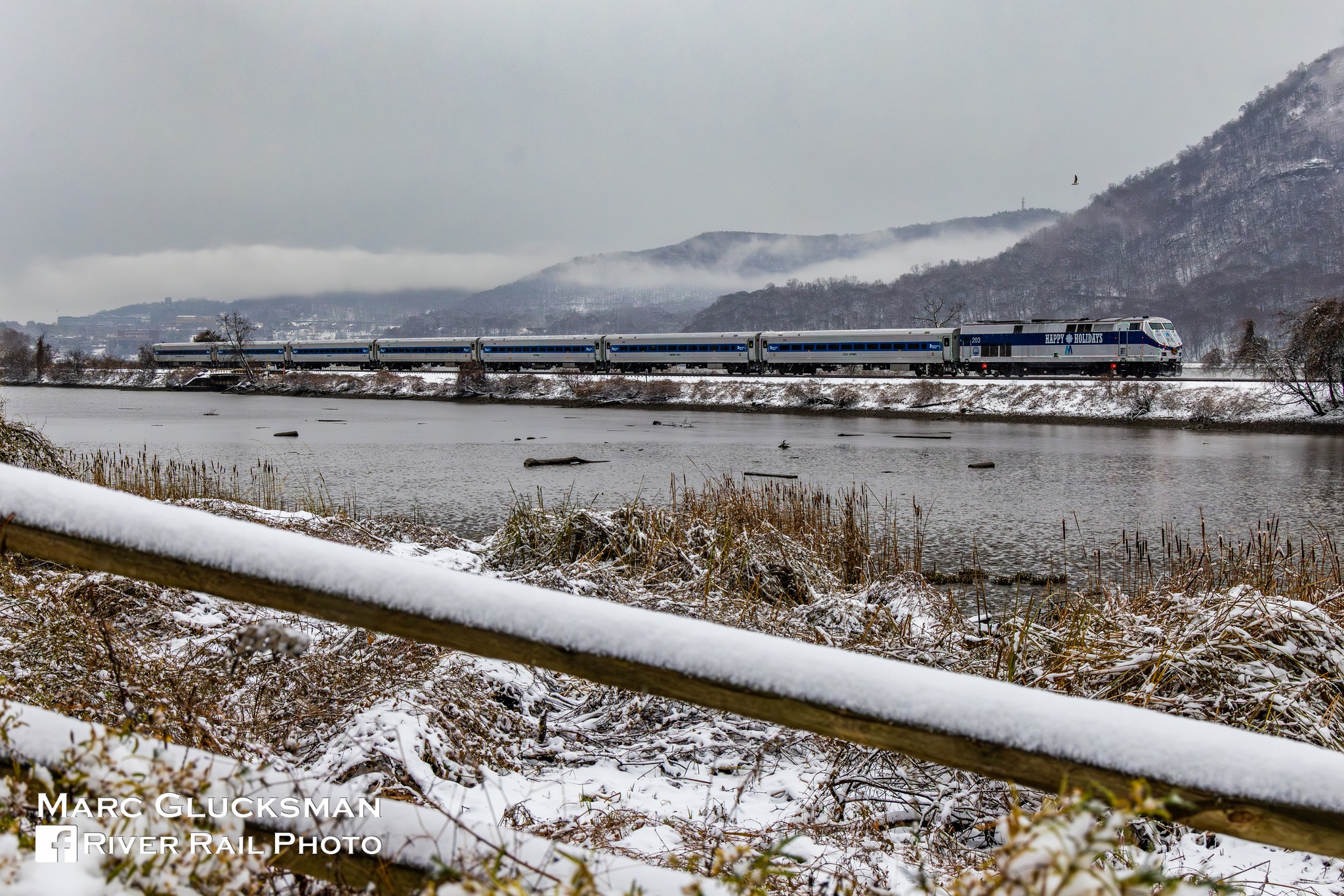 River - Cold Spring, New York Snow For The Holiday Lights Train. On ...