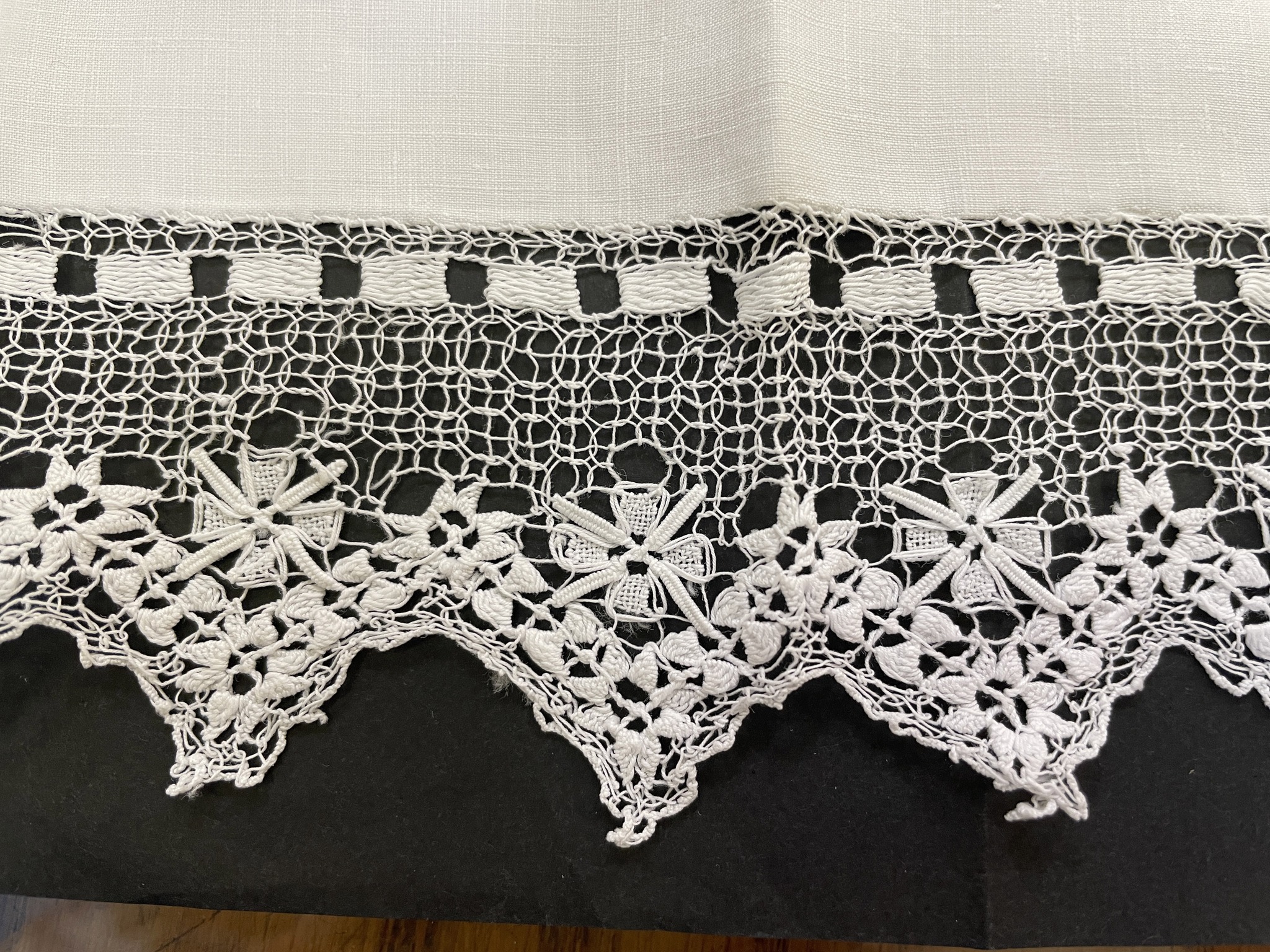 Lacis or filet lace designs from the 16th century