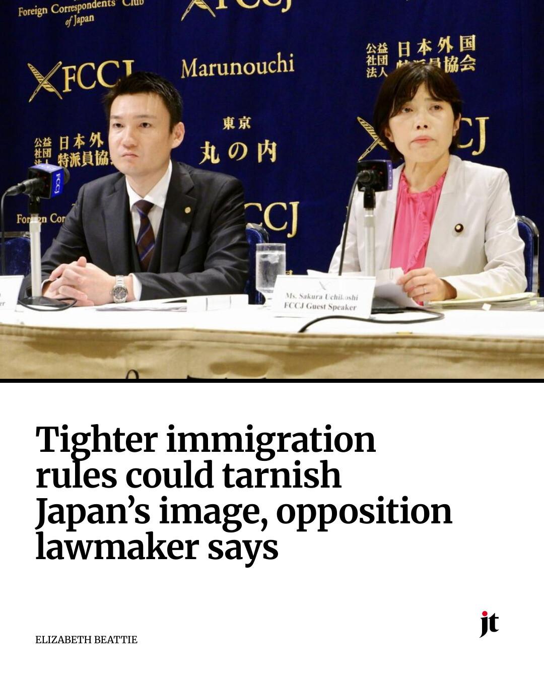 An opposition lawmaker has hit out against Japan's recently