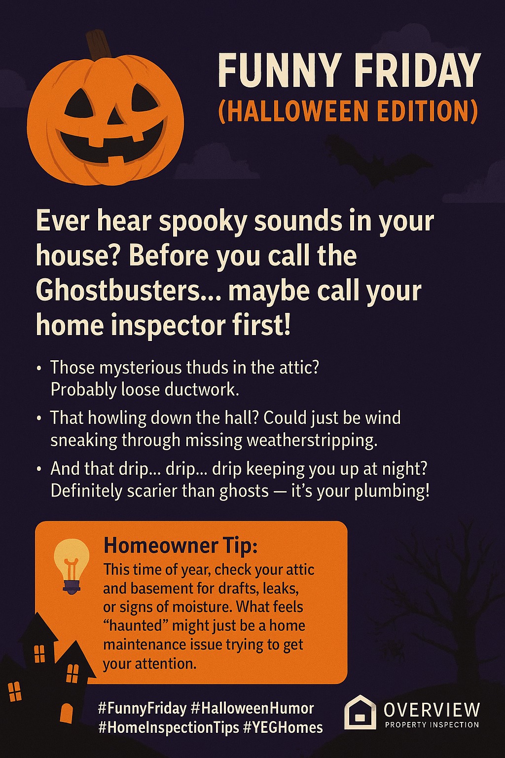 Overview - 🎃 Funny Friday 👻 Ever hear spooky sounds in your house ...