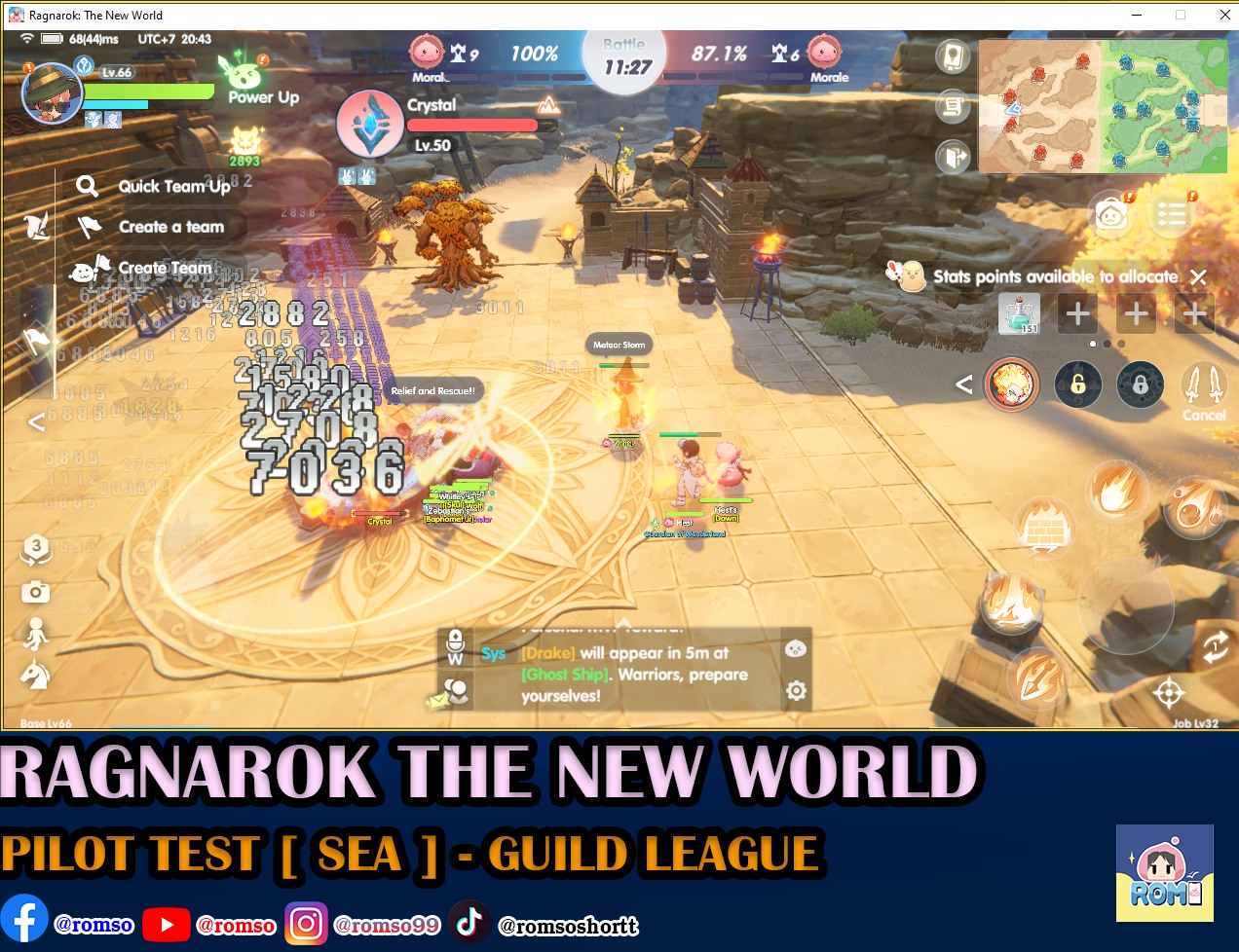 Rom - Ragnarok The New World GUILD LEAGUE - เมื่อวานมีเพียง 4 คน ส่วน ...