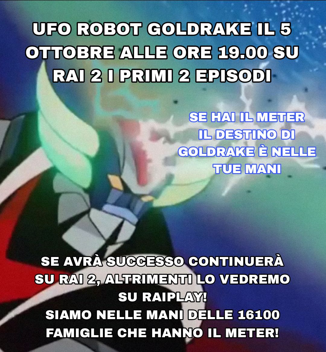 Goldzinger - UFO robot Goldrake , il 5 Ottobre su Rai 2... | Facebook