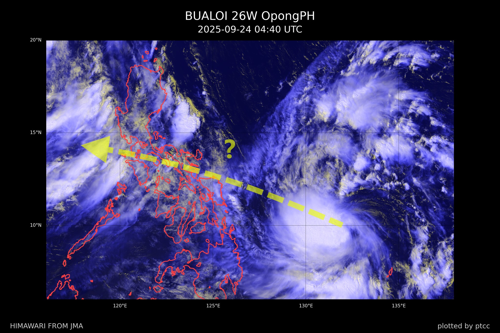 PTCC - #OpongPH (#26W, former #92W) has strengthened at a faster pace ...