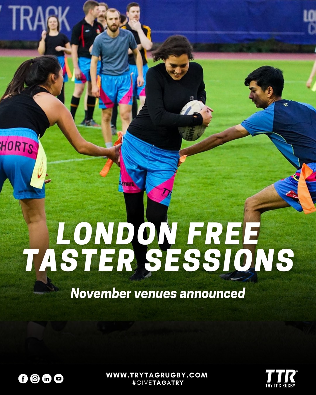 Try Tag Rugby - 🌟 Free Tag Rugby Tasters in London – First... | Facebook