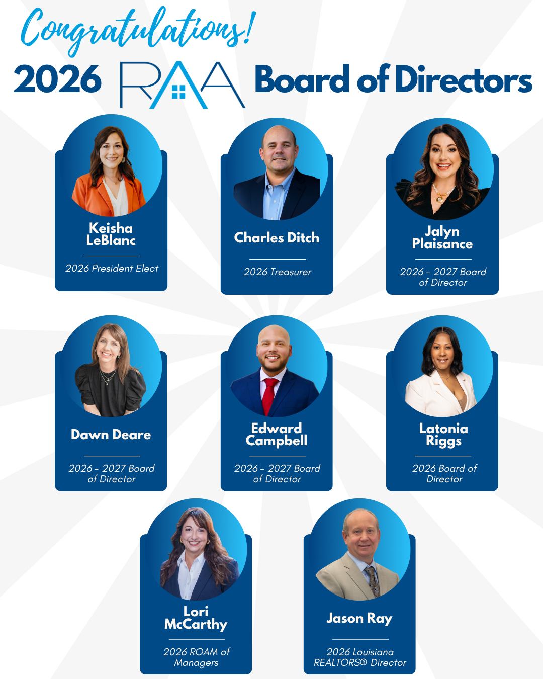 REALTOR® - We are thrilled to announce the 2026 RAA Board of Directors ...