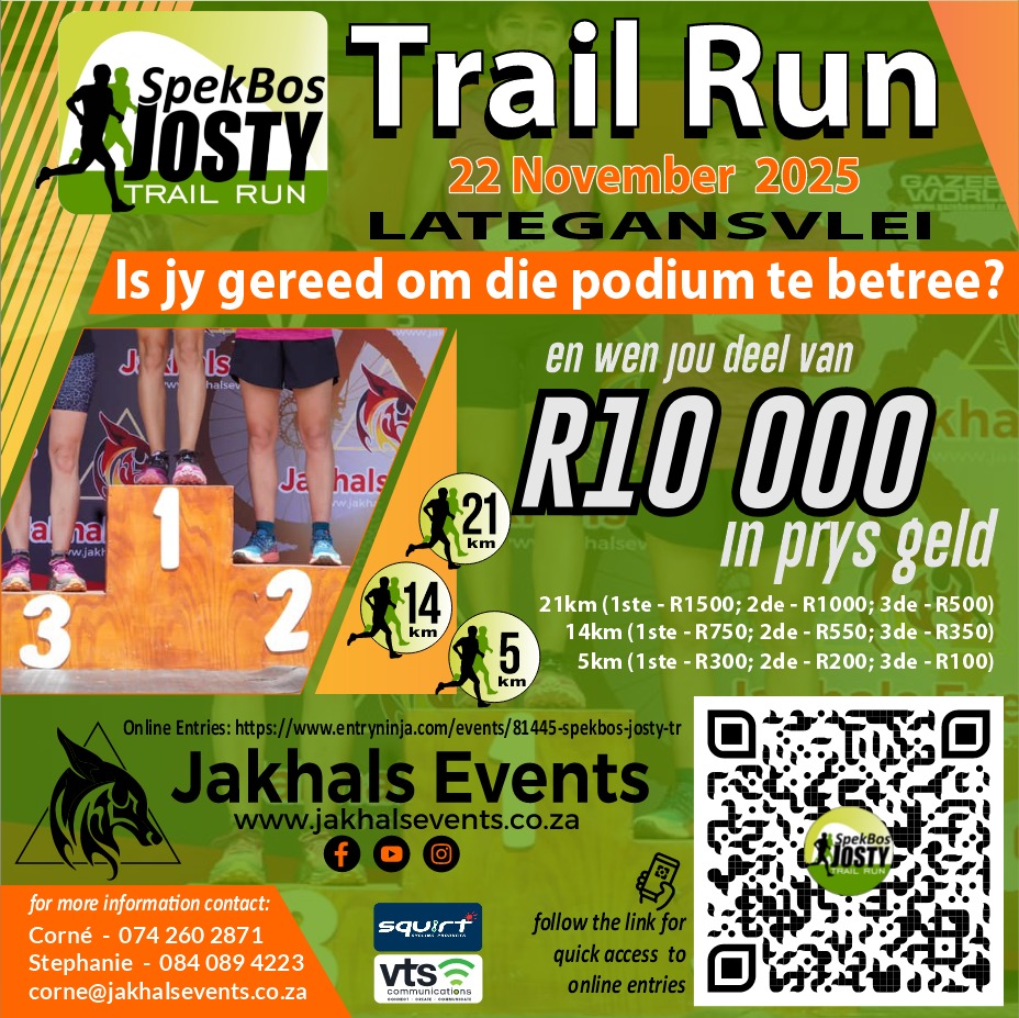 Jakhals Events - Spekbos Jopsty Trail Run - 22 Nov'25 🏆... | Facebook