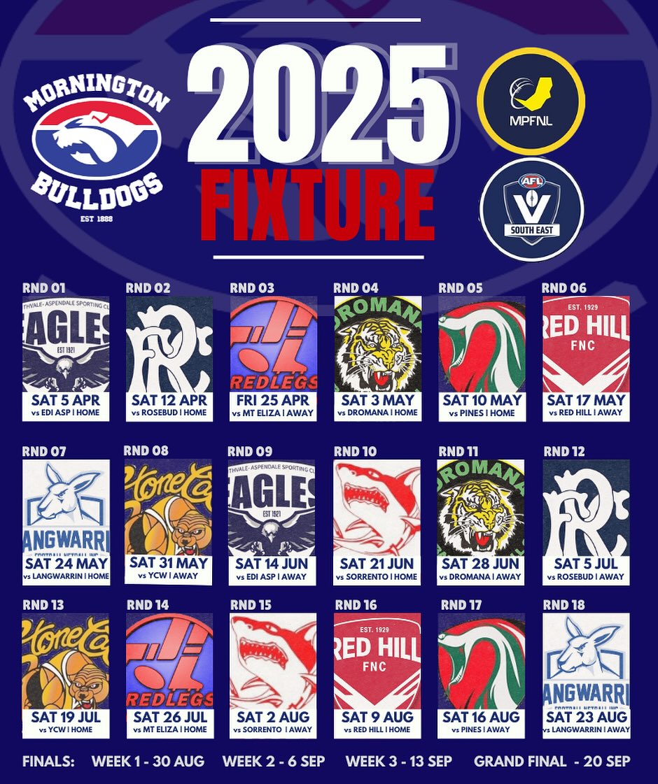 The Loan - 2025 Mornington Football Netball Club Fixture 👊 Men’s ...