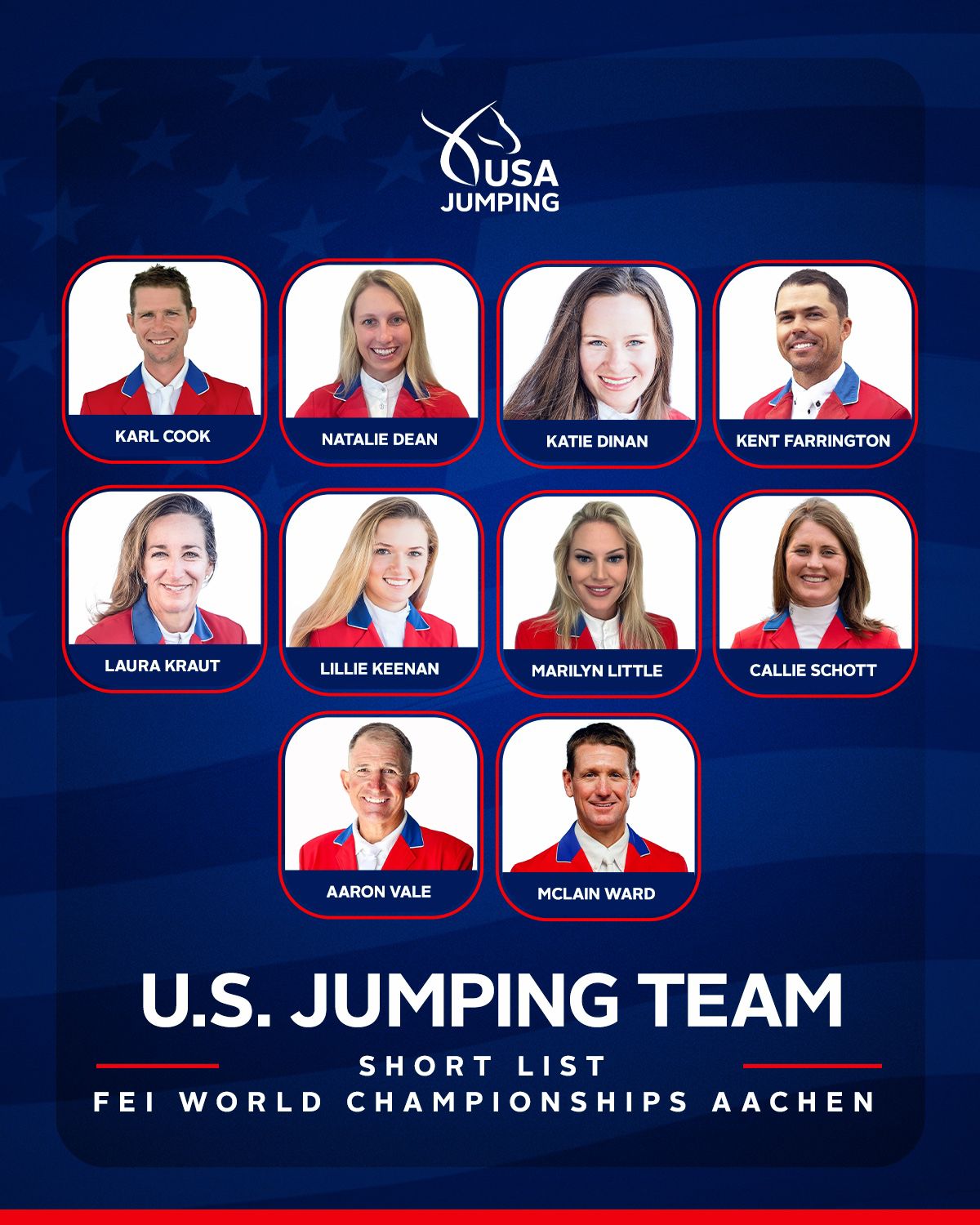 The U.S. Equestrian Federation has named its Jumping Team Short