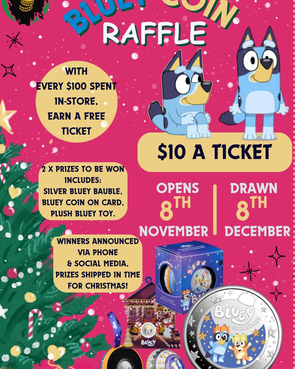 Tasmanian - Bluey Christmas raffle starts now! Check it out! All ...