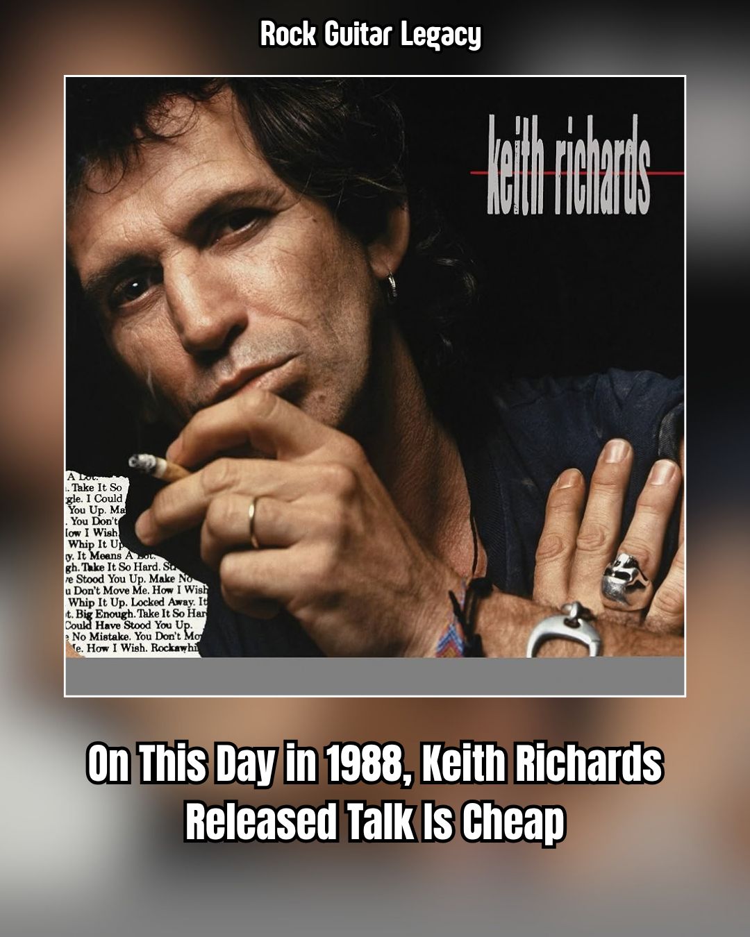 On This Day in 1988, Keith Richards Released Talk Is Cheap On