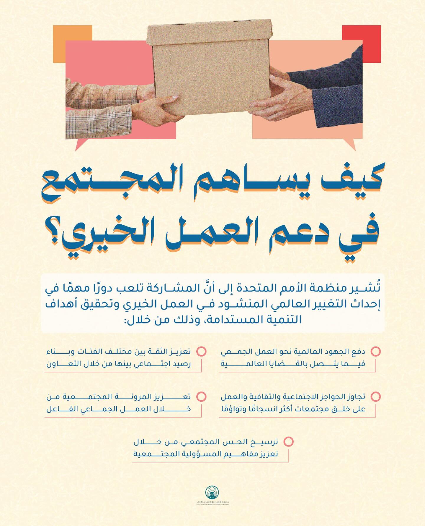 المشاركة المجتمعية... - جامعة الأميرة نورة بنت عبدالرحمن | Facebook