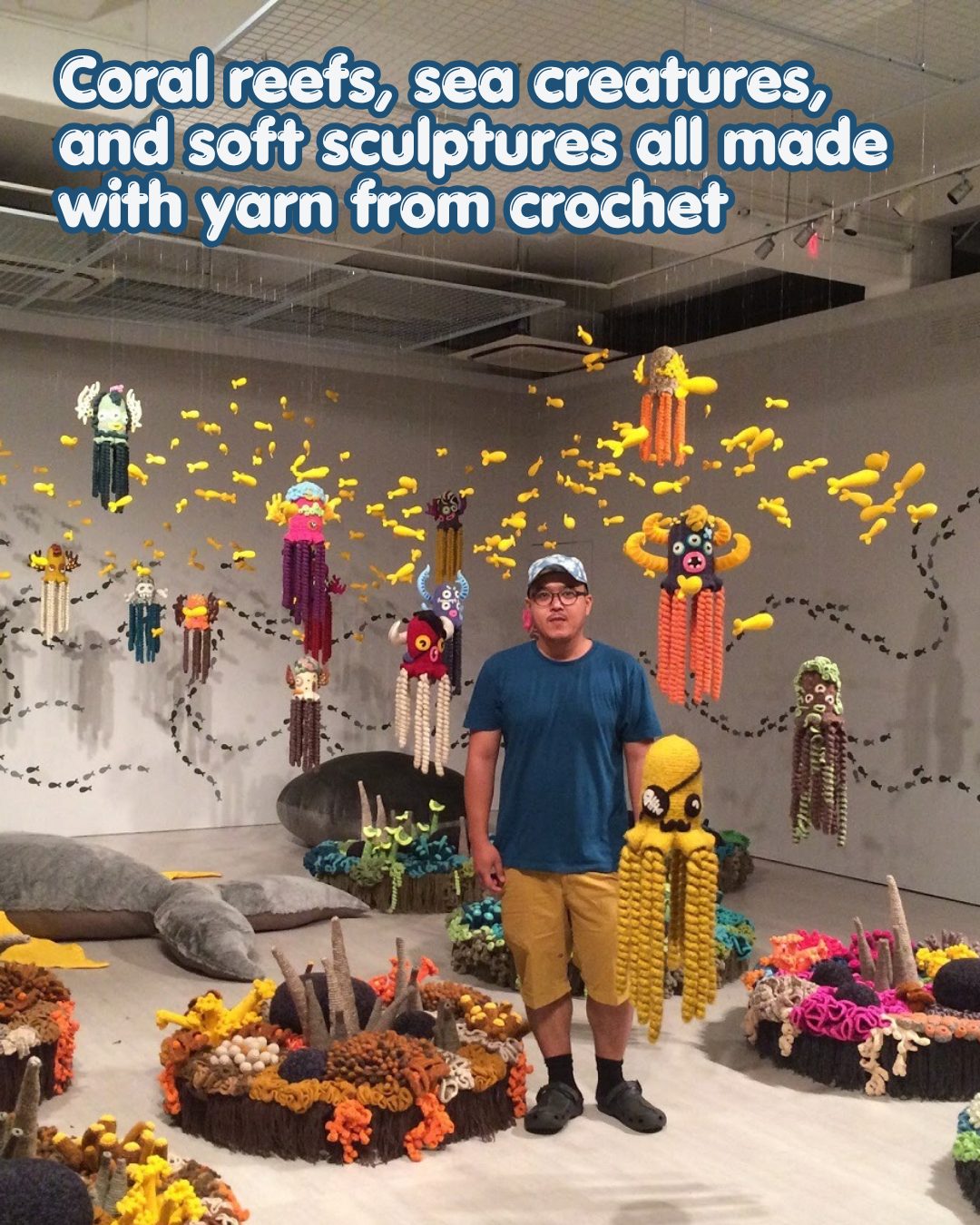 マクラメ編みアート#011　マリアの心臓＆Butterfly Children Crochet as fine art 🌊✨ Indonesian artist Mulyana transforms yarn