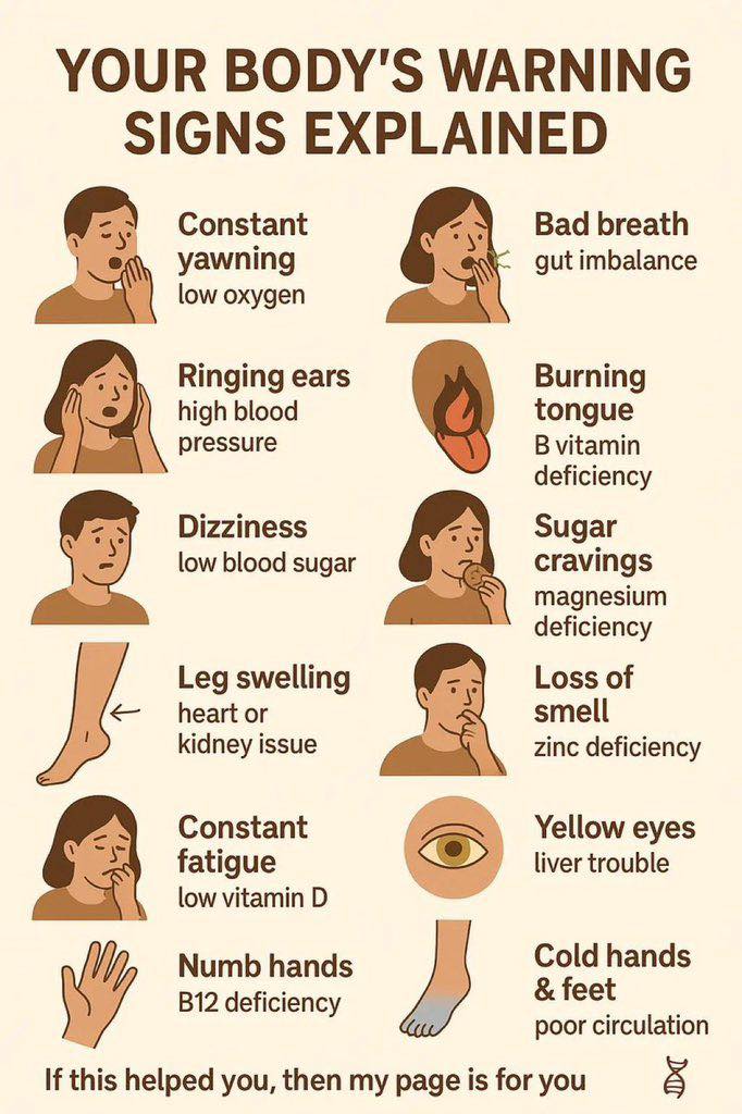 YOUR BODY’S WARNING... - History, News AnD FaCt Villagers. | Facebook