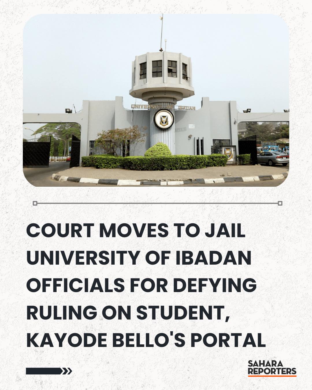 Court Moves To Jail University Of... - Sahara Reporters | Facebook