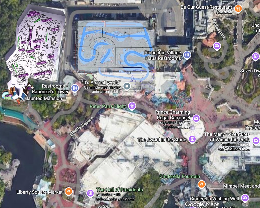 Days - ️ ZOOM IN to follow the ride path on both Haunted Mansion 👻 + it ...