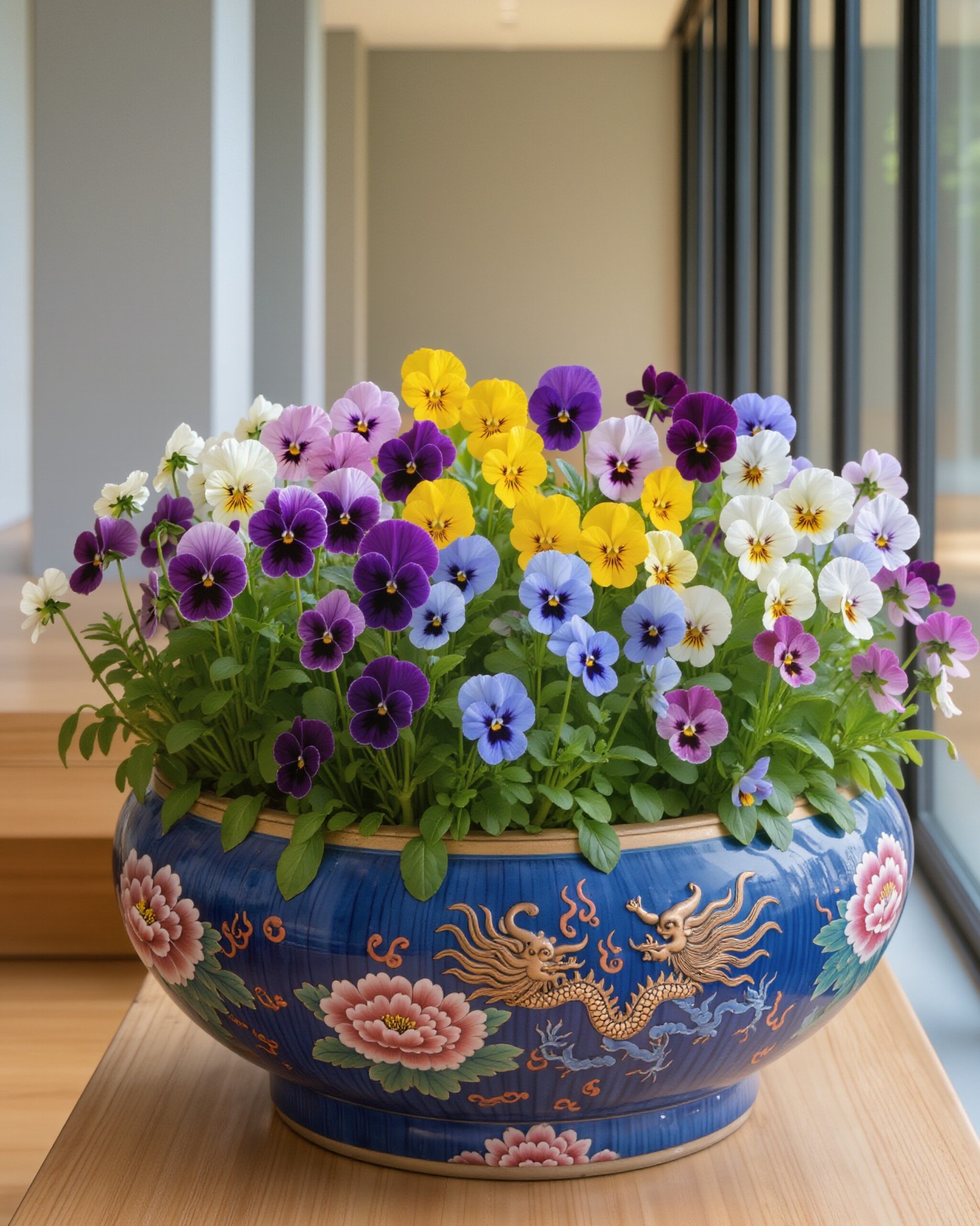 Sona - Dive into a kaleidoscope of cheerful pansy blooms, where vibrant ...