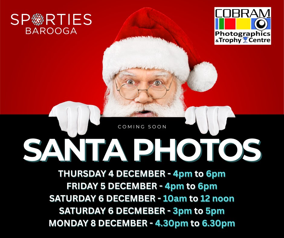 Sporties - 🎅 Santa Photos at Sporties Barooga! Mark your calendars ...