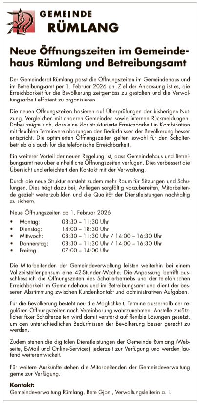 Gemeinderat Rümlang | Rümlang