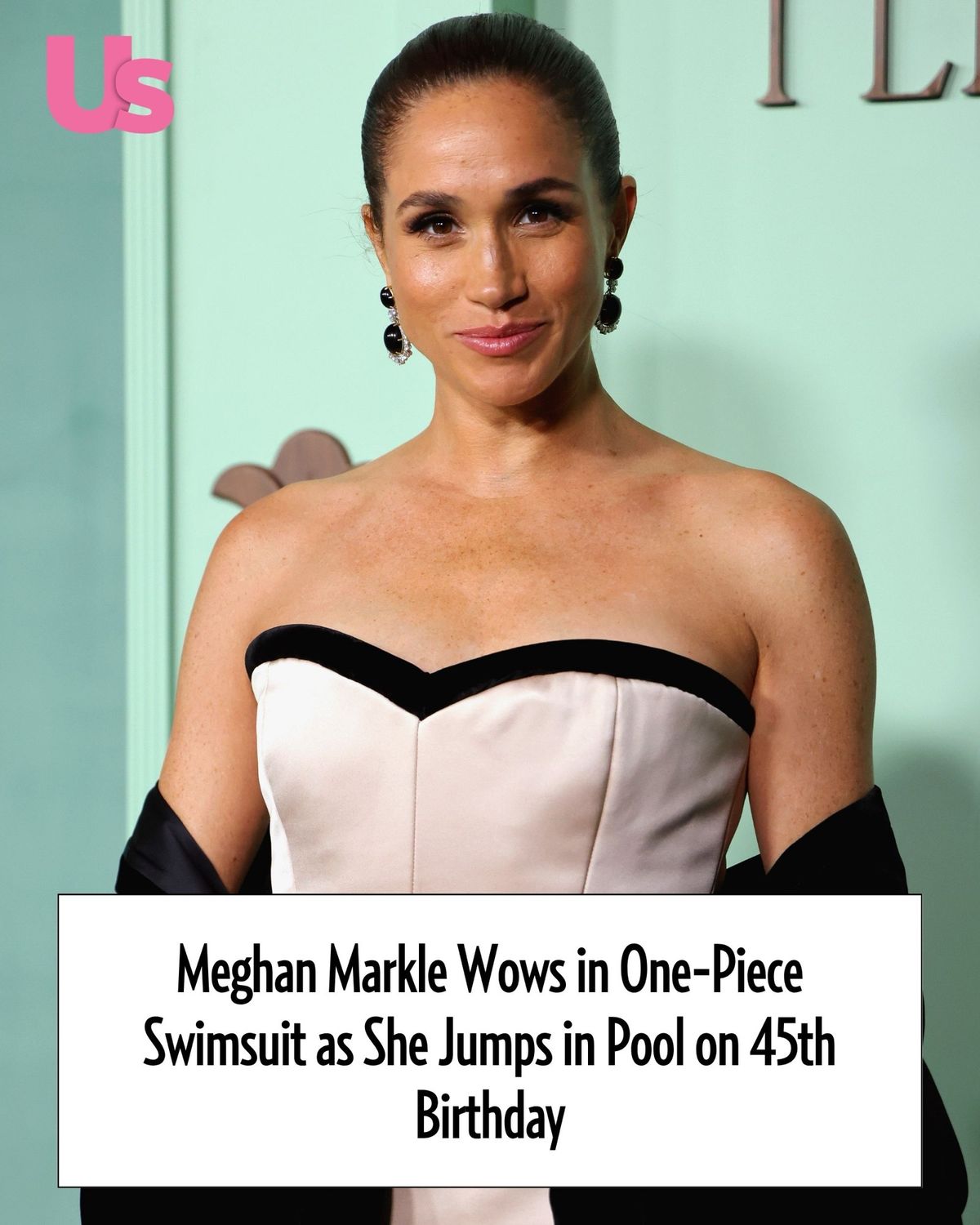 meghan birthday dress usmagazine gown party dress Elegant A-line V Neck Color:M-Wine Red