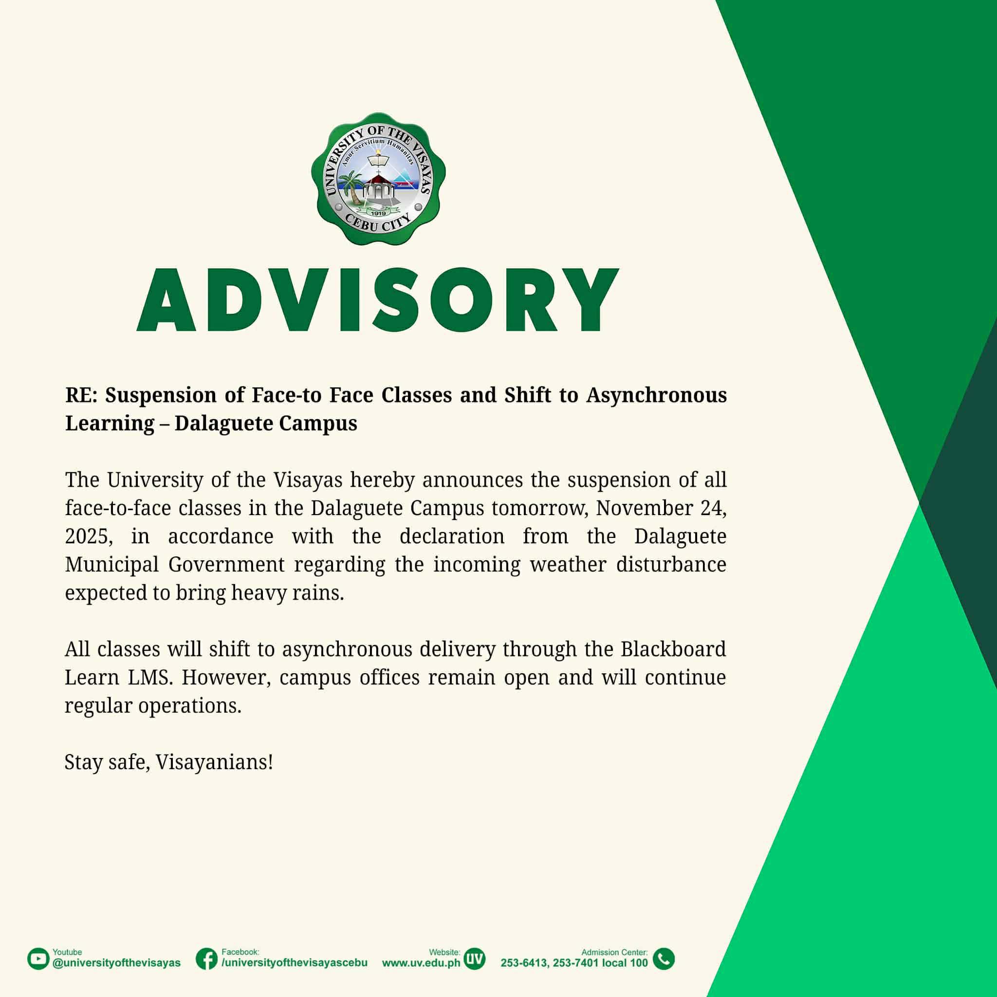 University - Please be advised. Stay safe, Visayanian! | Facebook