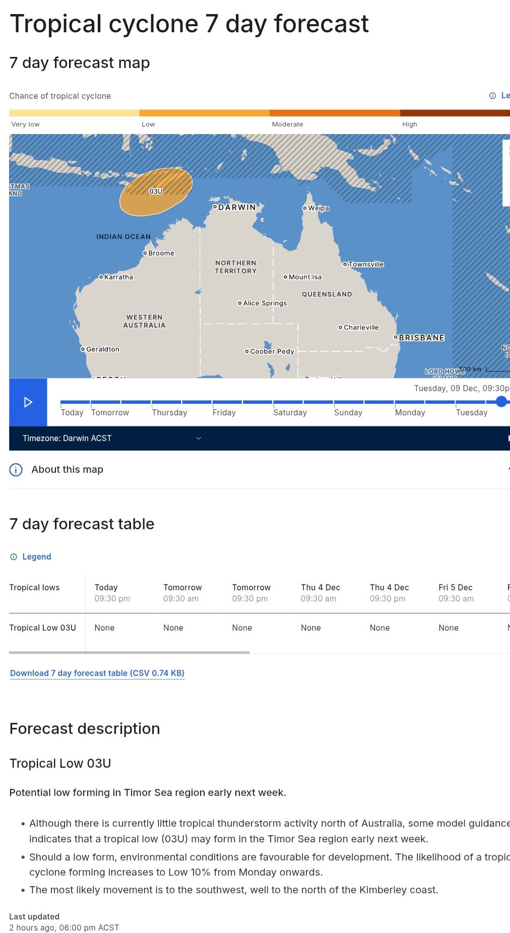Much better update #2 10% chance,... - StormscapesDarwin.net | Facebook