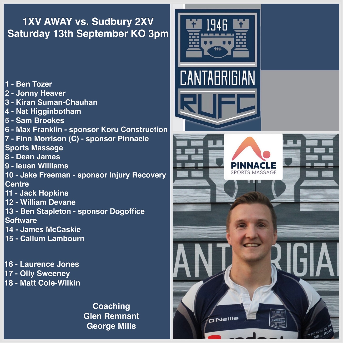 💥 SQUAD ANNOUNCEMENT 💥 We are... - Cantabs Rugby Club | Facebook