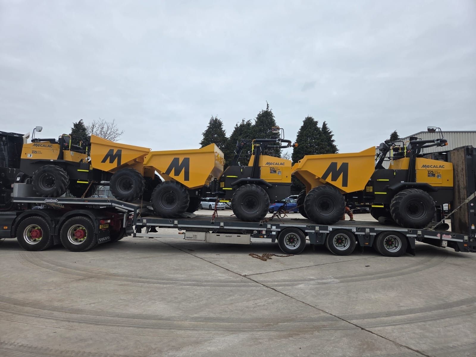 An impressive variety of Mecalac dumpers are currently on their
