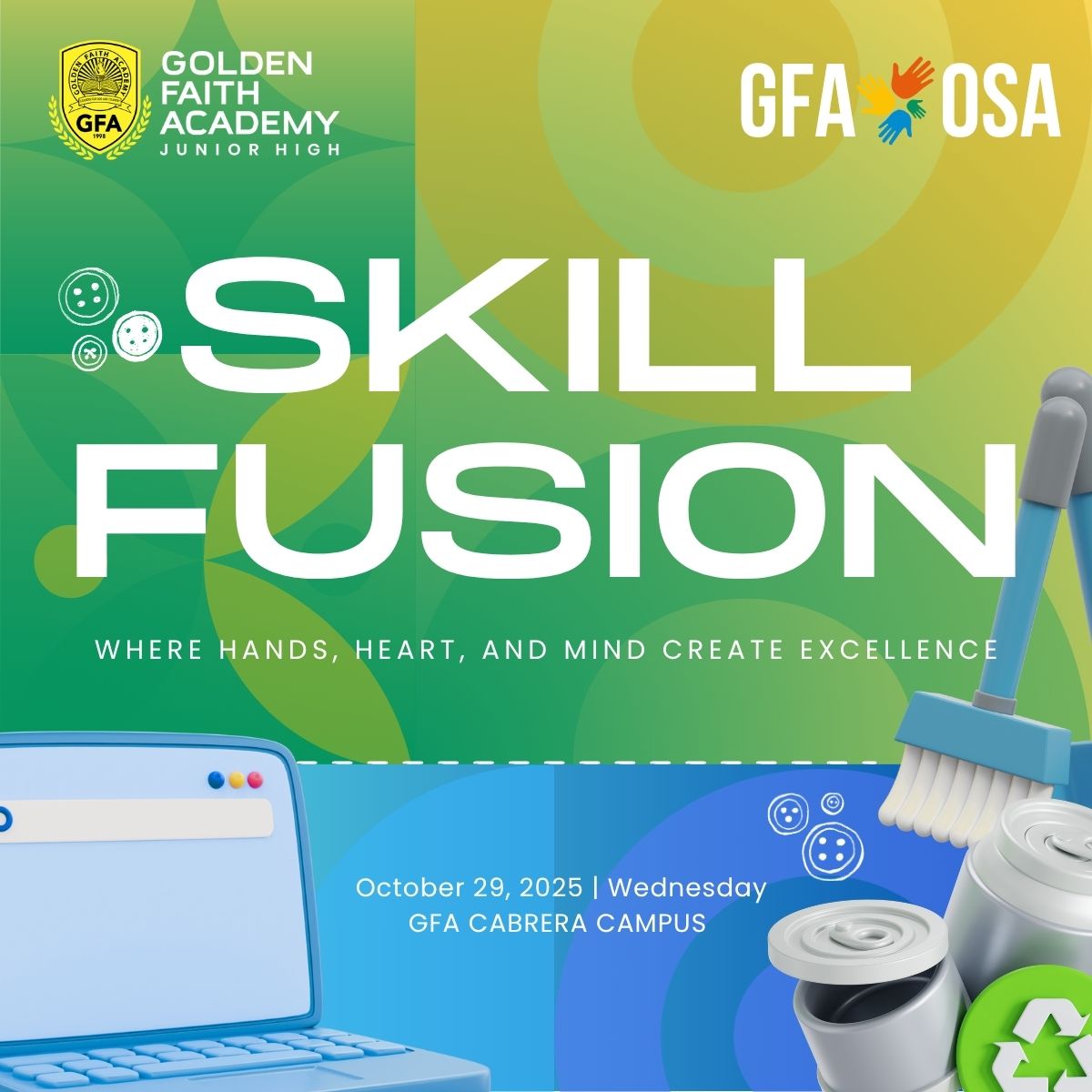 Golden - [EVENT] JHS TLE DAY: SkillFusion 🧵🔧💻 Learning goes # ...