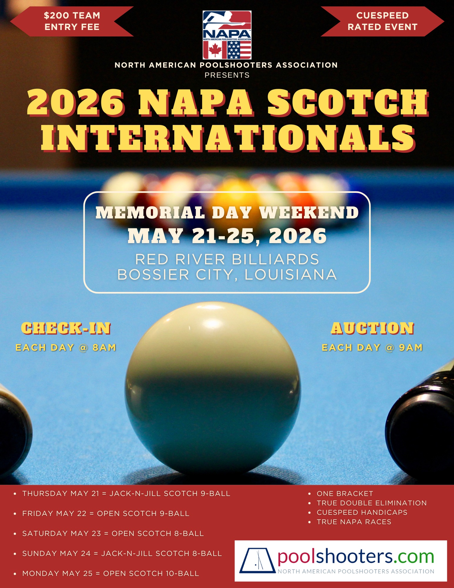 North - 2026 NAPA SCOTCH DOUBLES INTERNATIONALS 8 BALL AND 9 BALL. JACK ...
