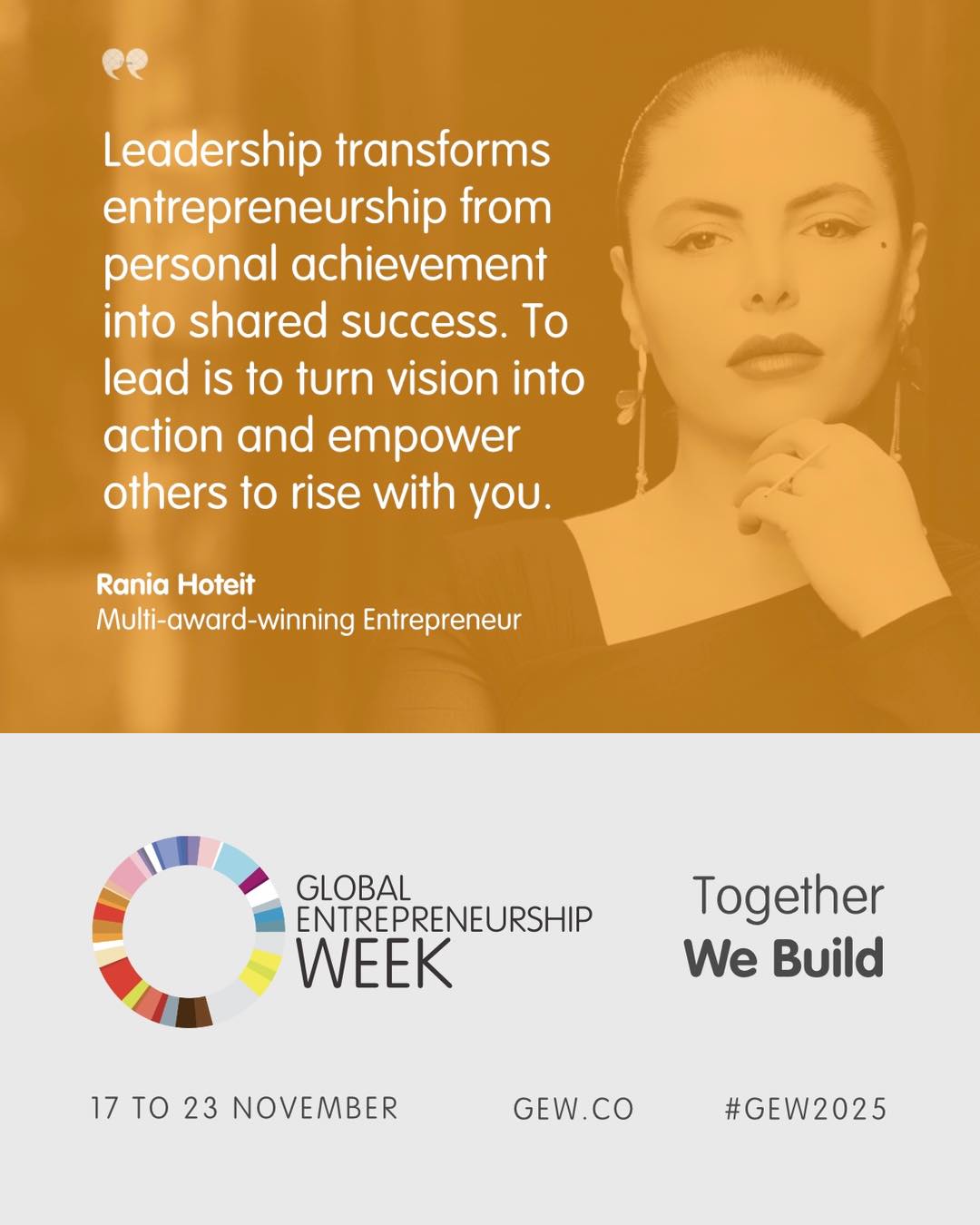 Rania - This November, the Global Entrepreneurship Network is shining a ...