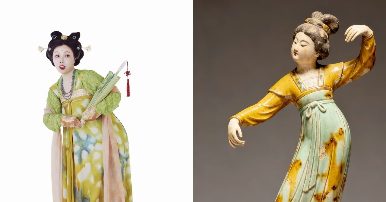 A museum figurine just came back to life✨ 国家博物馆仕女俑复活啦