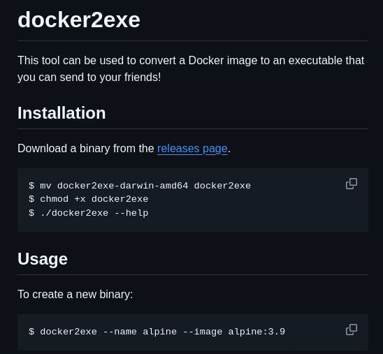 Md - Convert a Docker image into a standalone executable you can run or ...