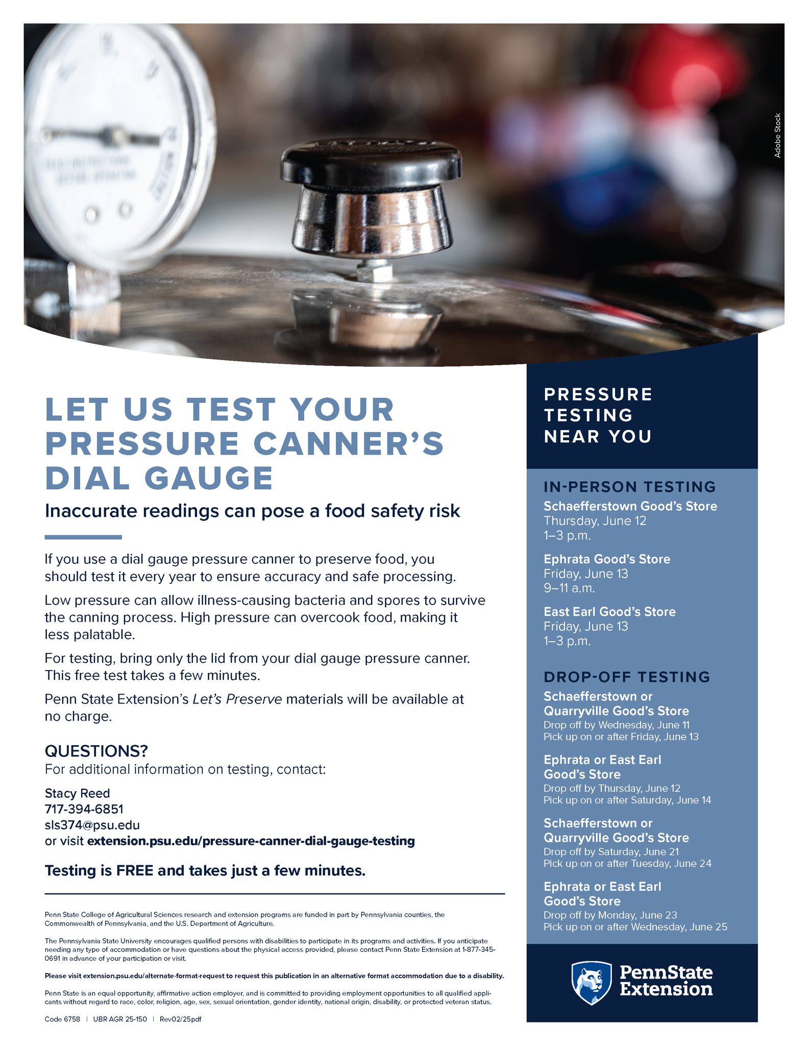 Penn - Don't forget to get your dial gauge tested before canning! Penn ...