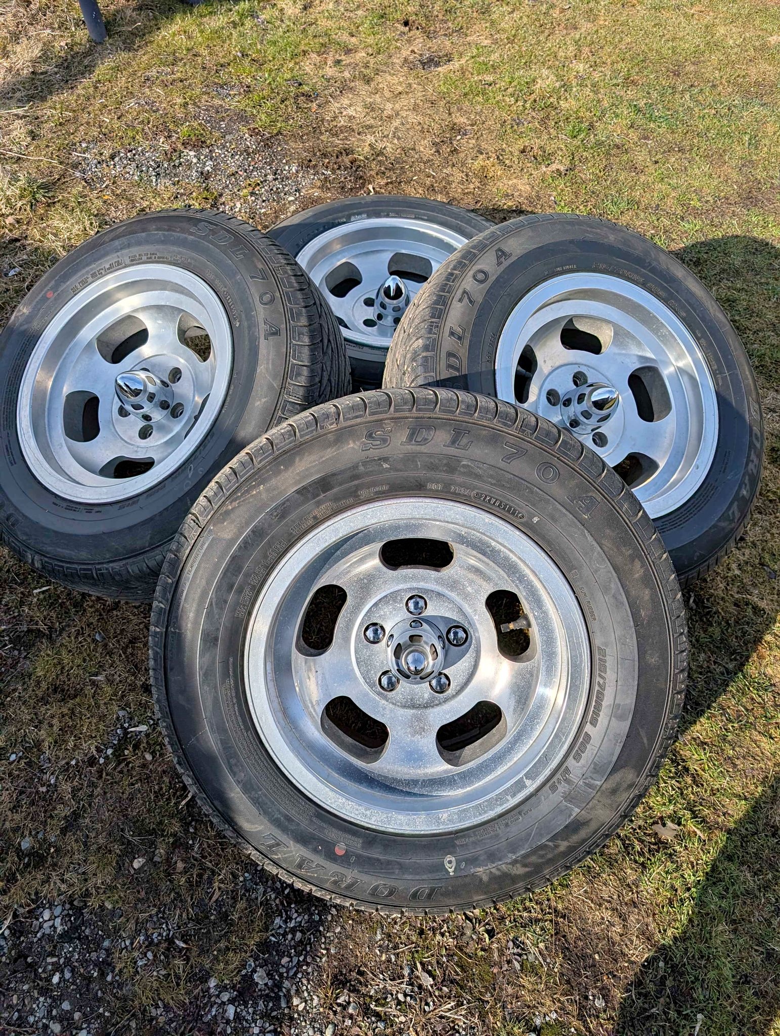 Aluminum slots mag wheel ansen style rims 15x7 nuts 4.5 Ford bolt ...