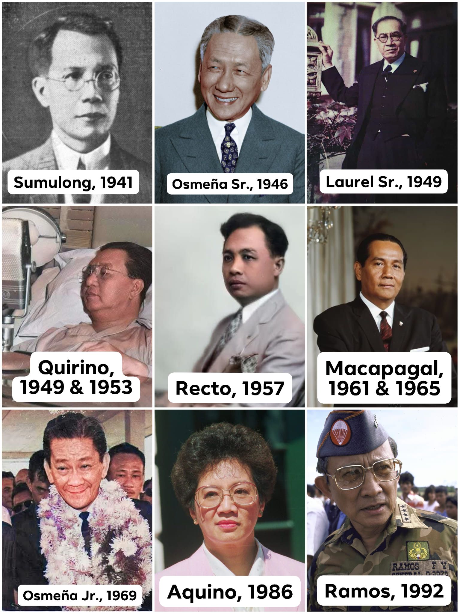Filipino - Ilan sa mga presidentiable* o tumakbong pangulo ng Pilipinas ...