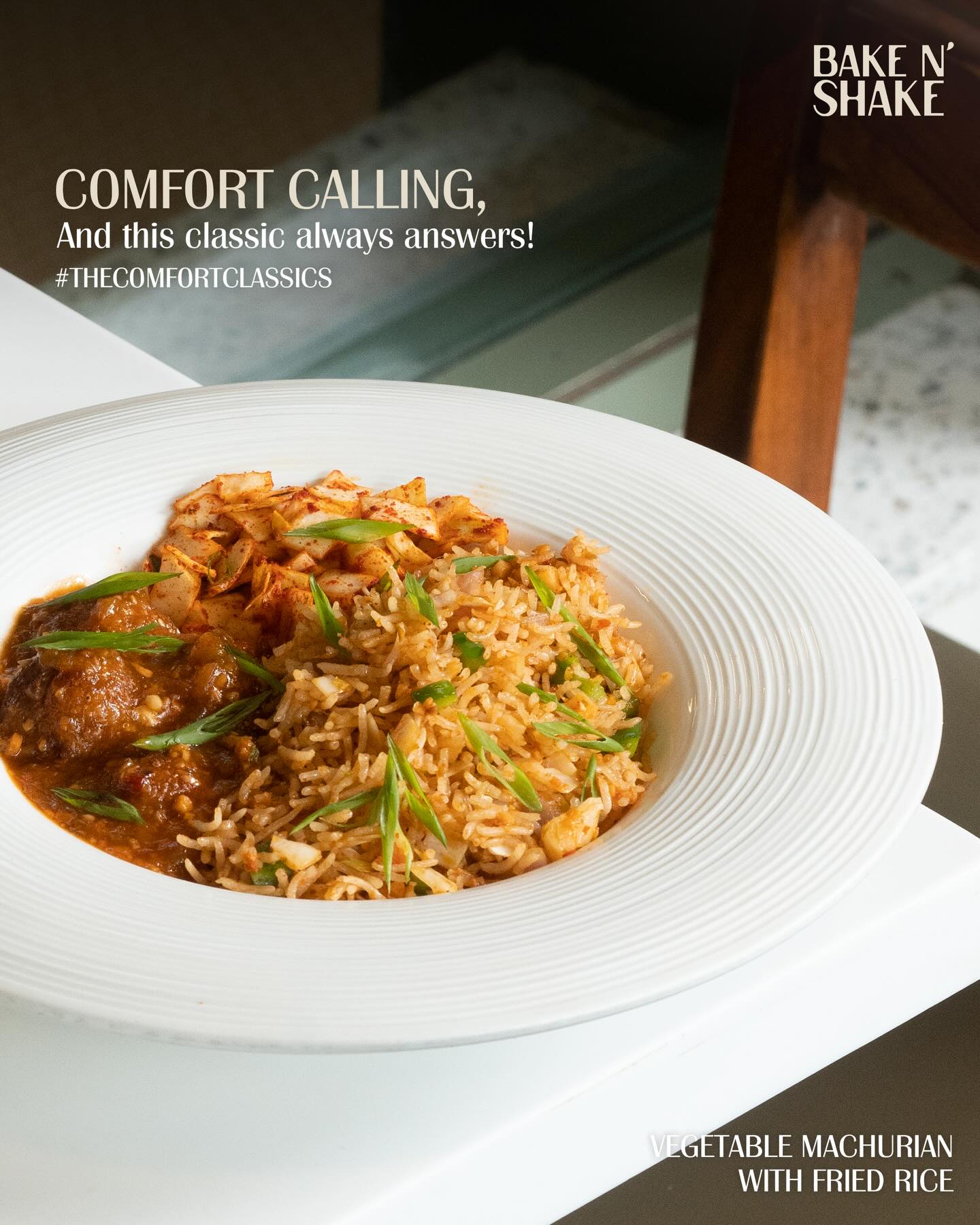 Bake-n-shake - Our Vegetable Manchurian with Fried Rice is... | Facebook