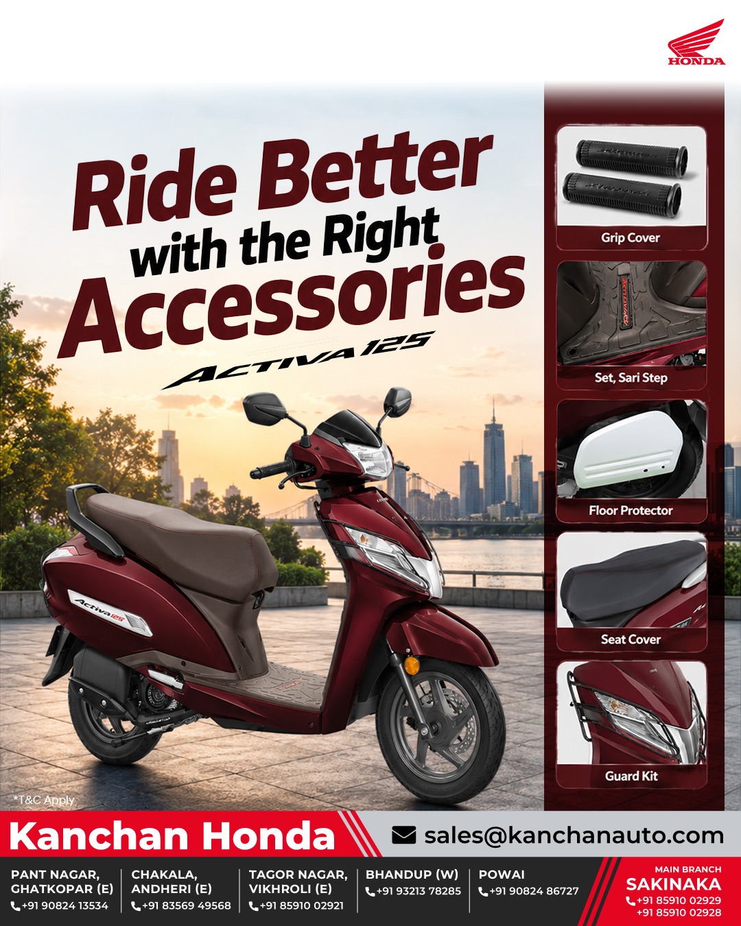 newにに　3個セット Keep your Honda Activa 125 looking brand new and performing at its