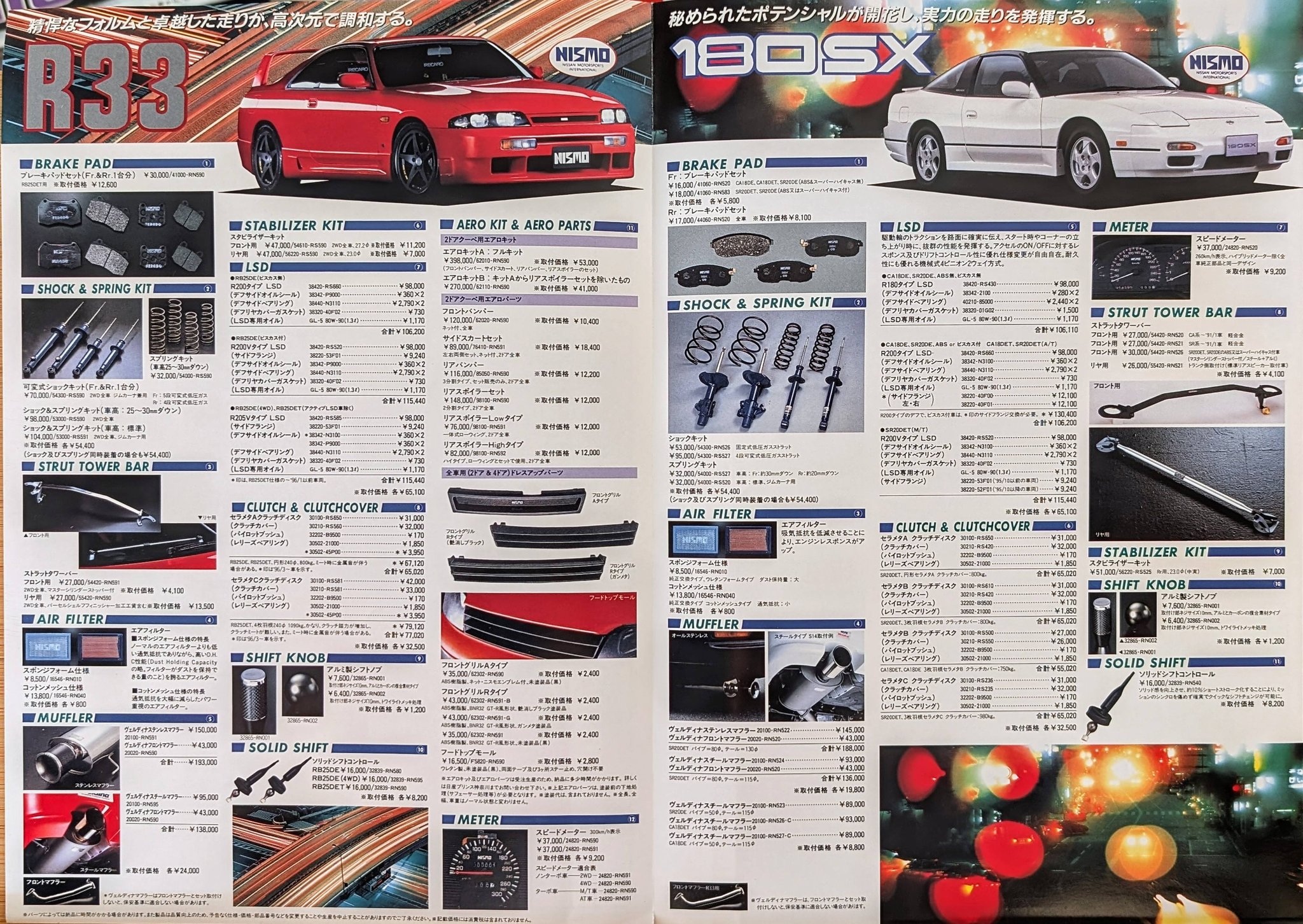 NISMO GT-R,R33,180SX VOL.1 STREET & MOTOR SPORTS PARTS 