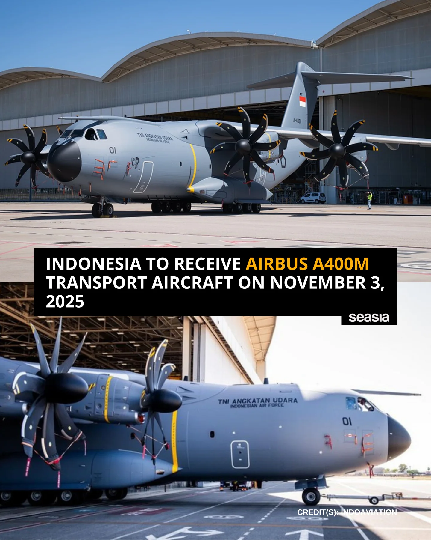 Seasia.co - Indonesia's first Airbus A400M heavy transport aircraft is ...