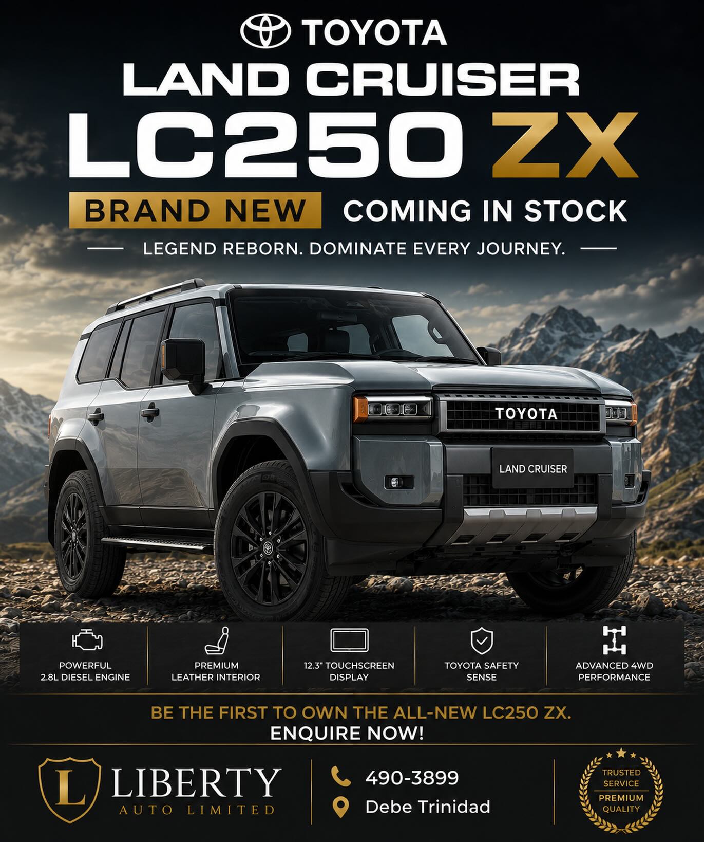 🚘 Toyota Land Cruiser LC250 ZX – Coming In Stock! 🚘 Luxury