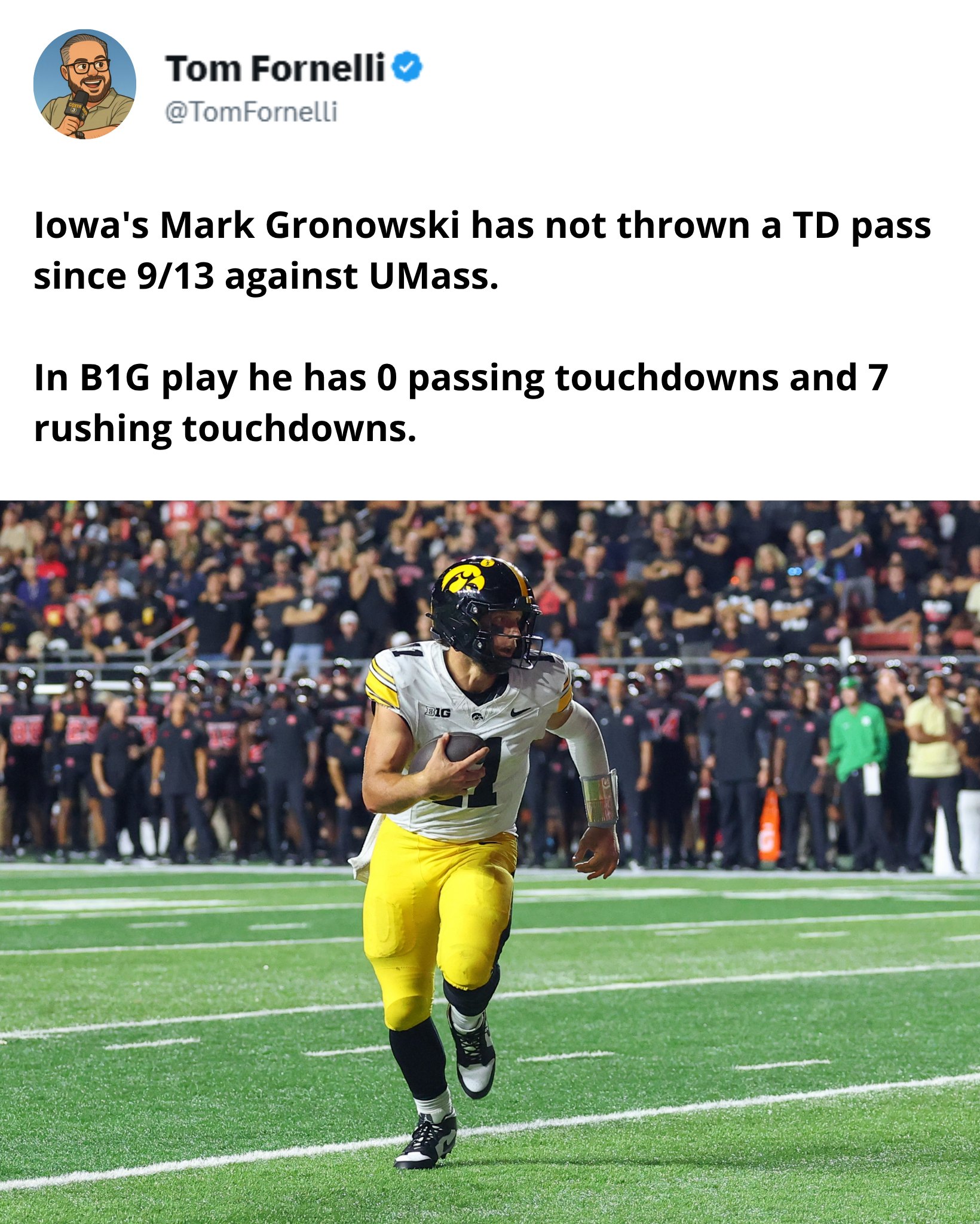 NFL News - The Iowa QB Who Forgets How to Throw in the Big... | Facebook