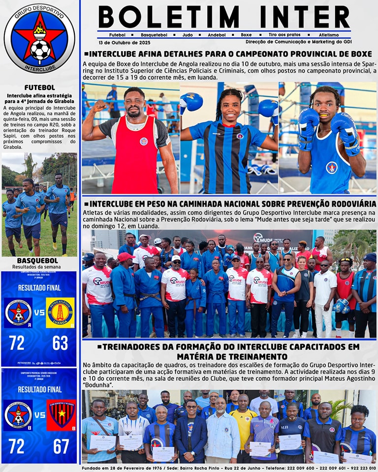 Interclube - ‼️BOLETIM INTER Saiba tudo sobre as últimas actividades ...