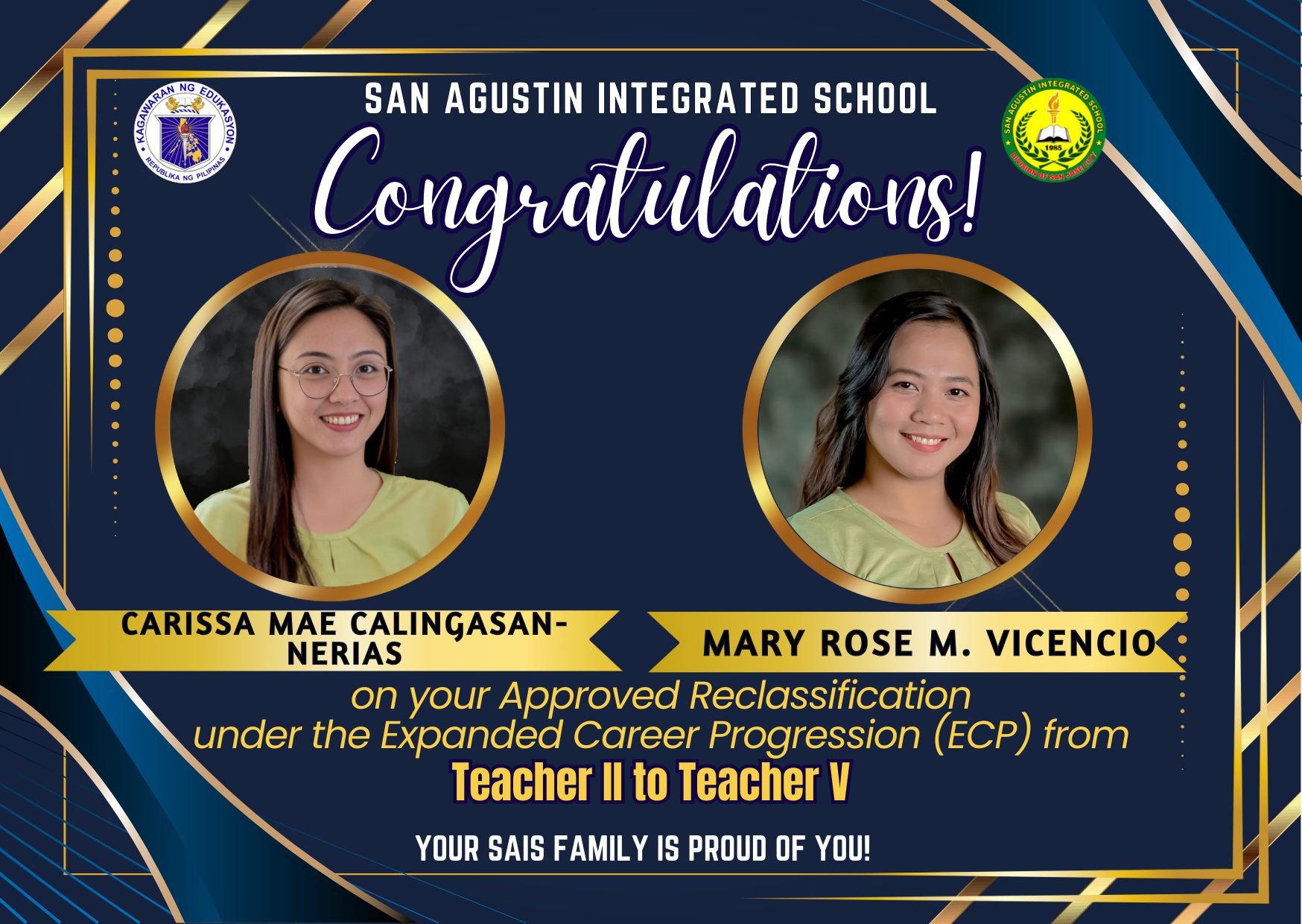 San Agustin IS - 𝑪𝒐𝒏𝒈𝒓𝒂𝒕𝒖𝒍𝒂𝒕𝒊𝒐𝒏𝒔 𝒐𝒏 𝒀𝒐𝒖𝒓 𝑨𝒑𝒑𝒓𝒐𝒗𝒆𝒅... | Facebook