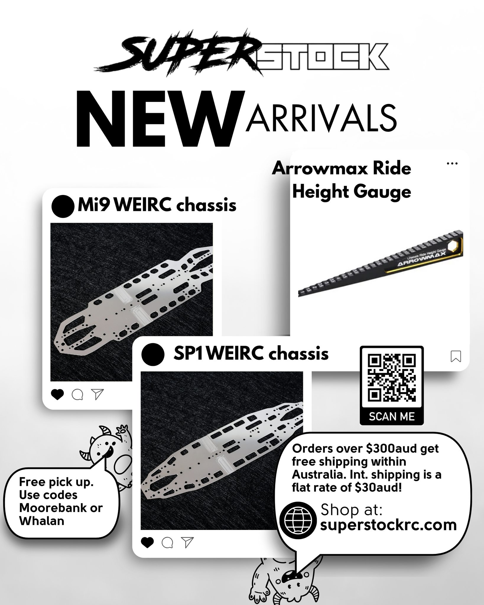 WEIRC Awesomatix A800R用1.5mmアルミシャーシビス付き1 WEIRC