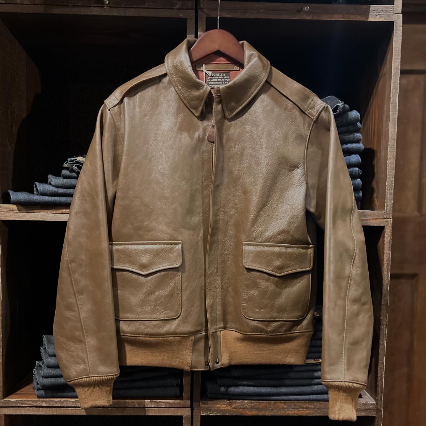 WARE HOUSE Lot2232 WEABER LEATHER COAT CO. TYPE A-2 JACKET ORDER 