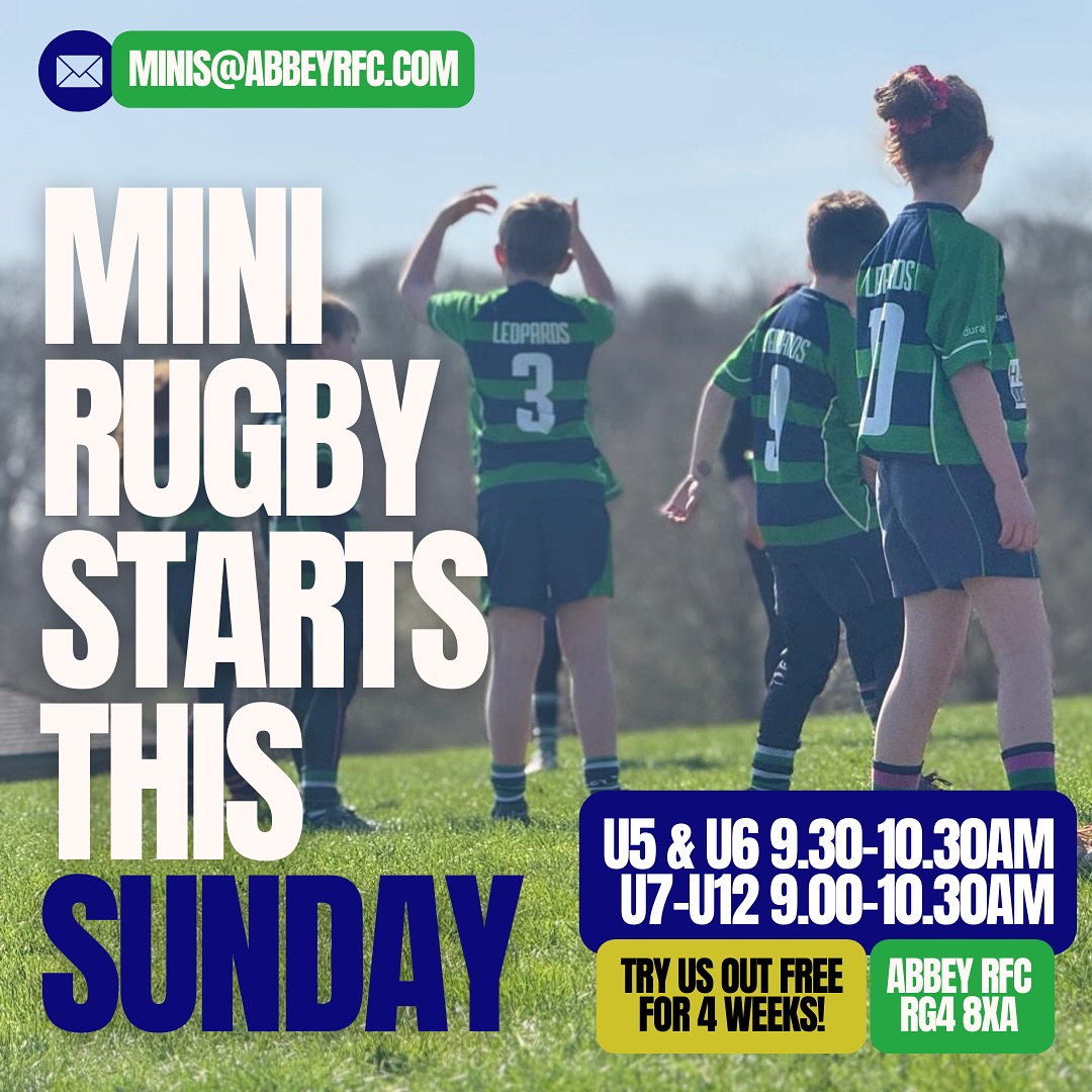Abbey - Mini rugby is BACK at the club this Sunday, open to all ...