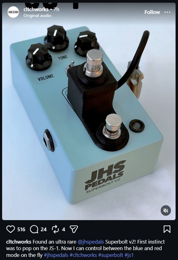 JHS Superbolt V2 guitar pedal review and modification
