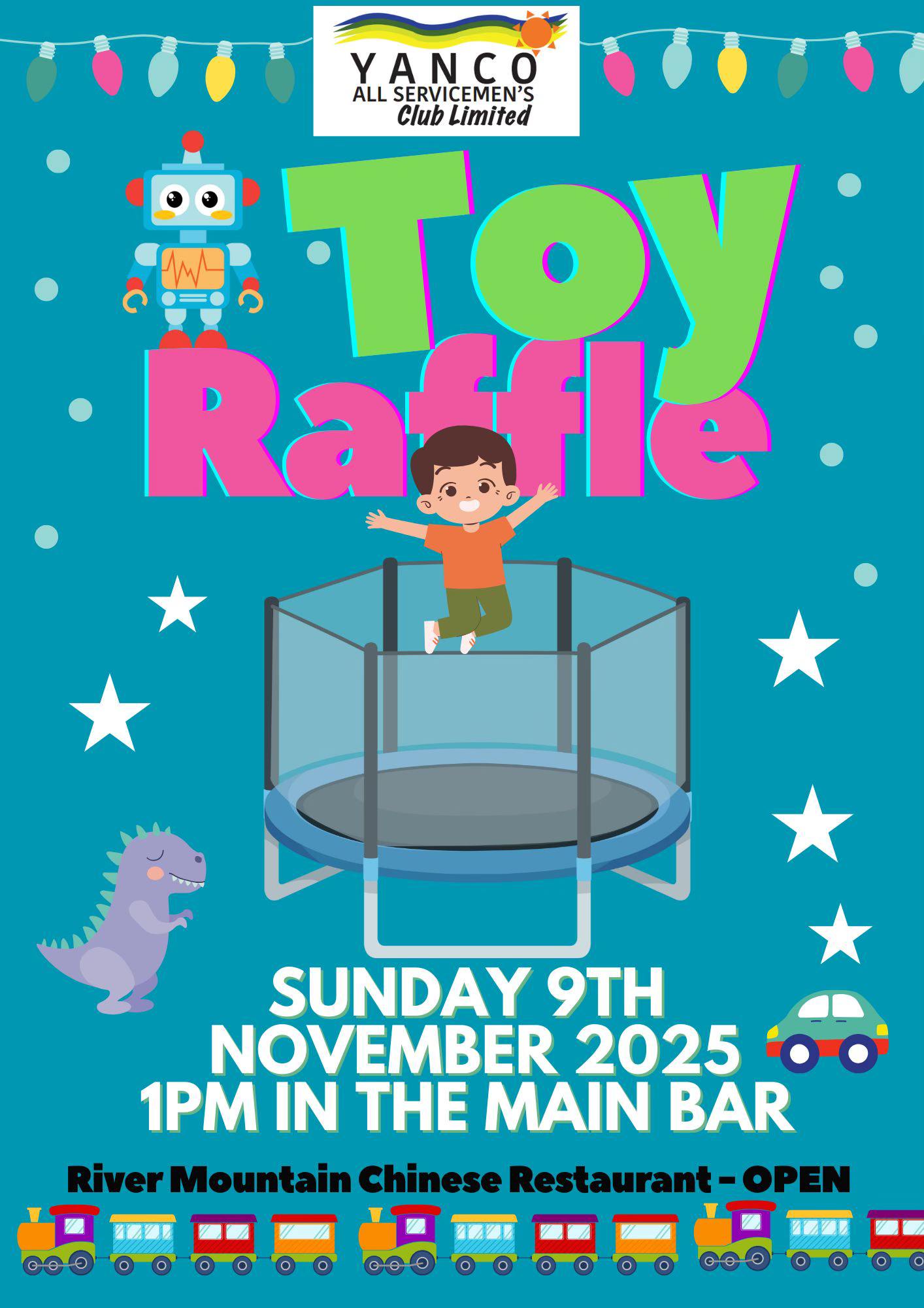 Yanco - 🎁 TOY RAFFLE TIME! 🎁 Join us at Yanco All Servicemen’s Club for ...