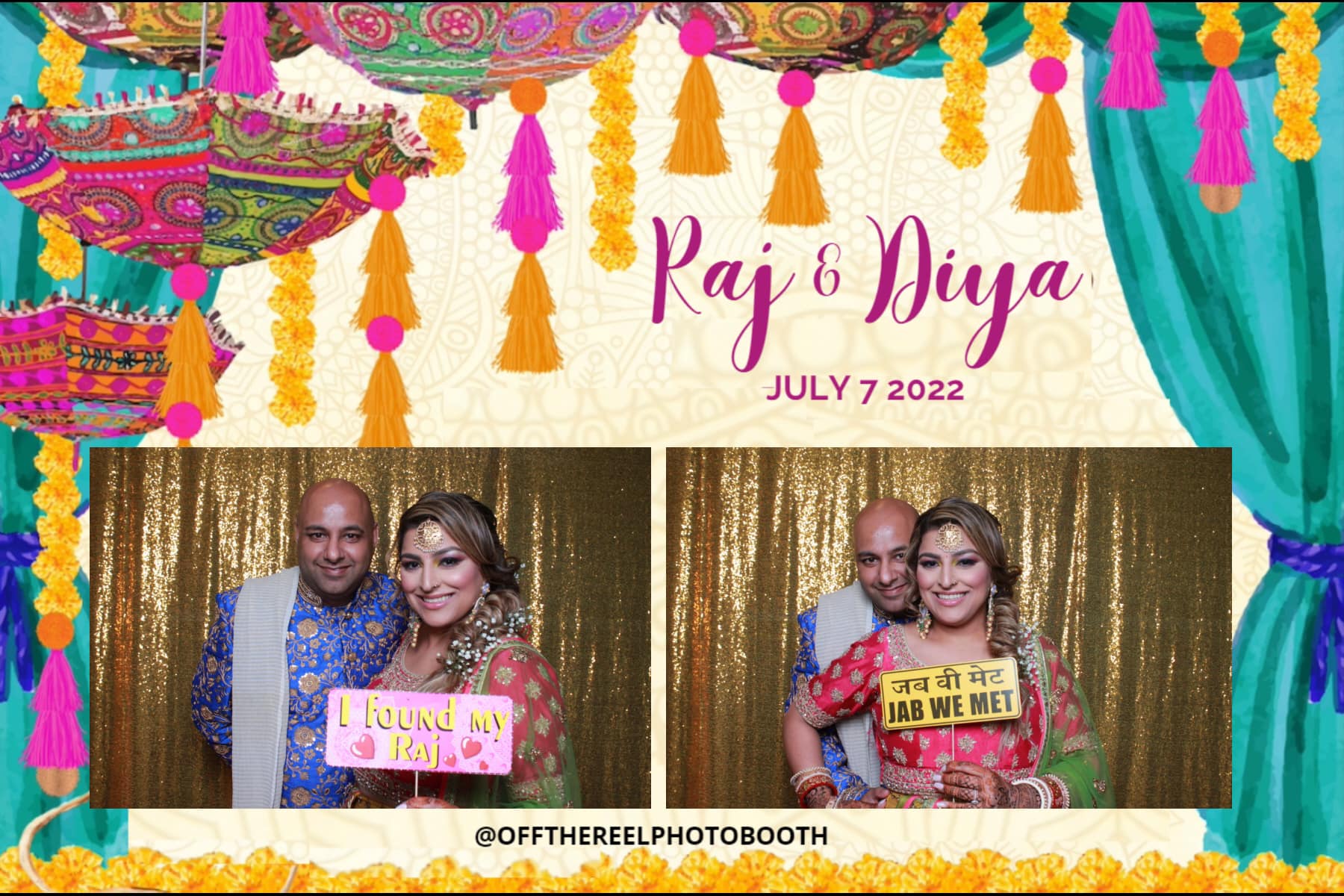 Congratulations Raj and Diya 💛... - Off The Reel Photobooth